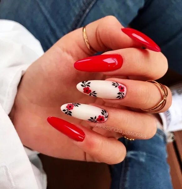 Красный маникюр с дизайном 2024 год #дизайн ногтей для тебя #ногти #nails Дизайн ногтей для тебя! ВКонтакте