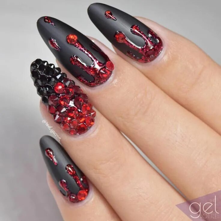 Красный маникюр с драконом Pin em Beautiful Manicured Nails