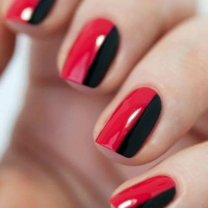 Красный маникюр с другим цветом 43 Best French Manicure, Tips and Techniques Simple elegant nails, Red nails, El
