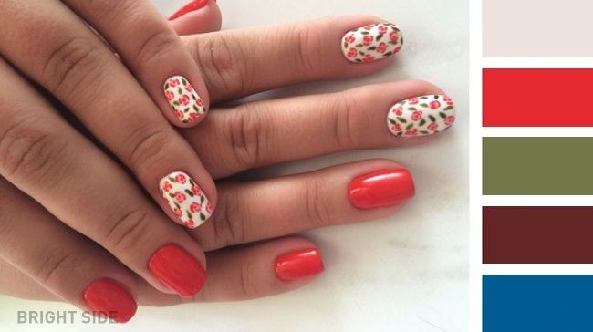 Красный маникюр с каким цветом 20 perfect color combos for your manicure Color combinations, Manicure, Color co