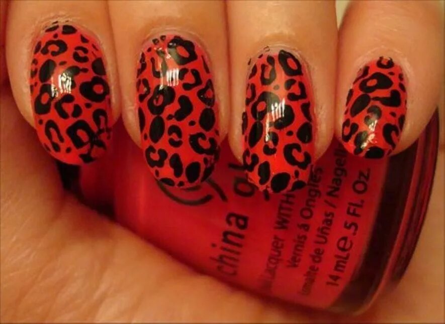 Красный маникюр с леопардовым дизайном The most beautiful red manicure design: 10 fashion trends of 2019 - Healthy Food