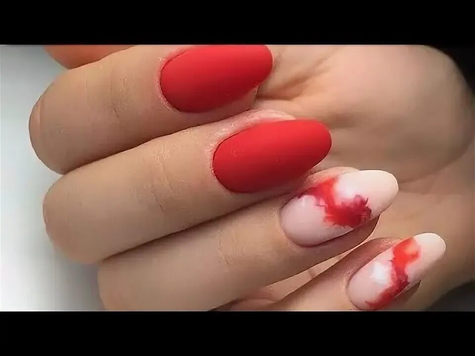 Красный маникюр с молочной базой 30 идей шикарного маникюра, который подойдет ноготкам любой длины Manicure 2020 