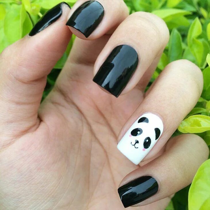 Красный маникюр с пандой panda nail art design trends 2017 (с изображениями) Лавандовые ногти, Дизайнерск