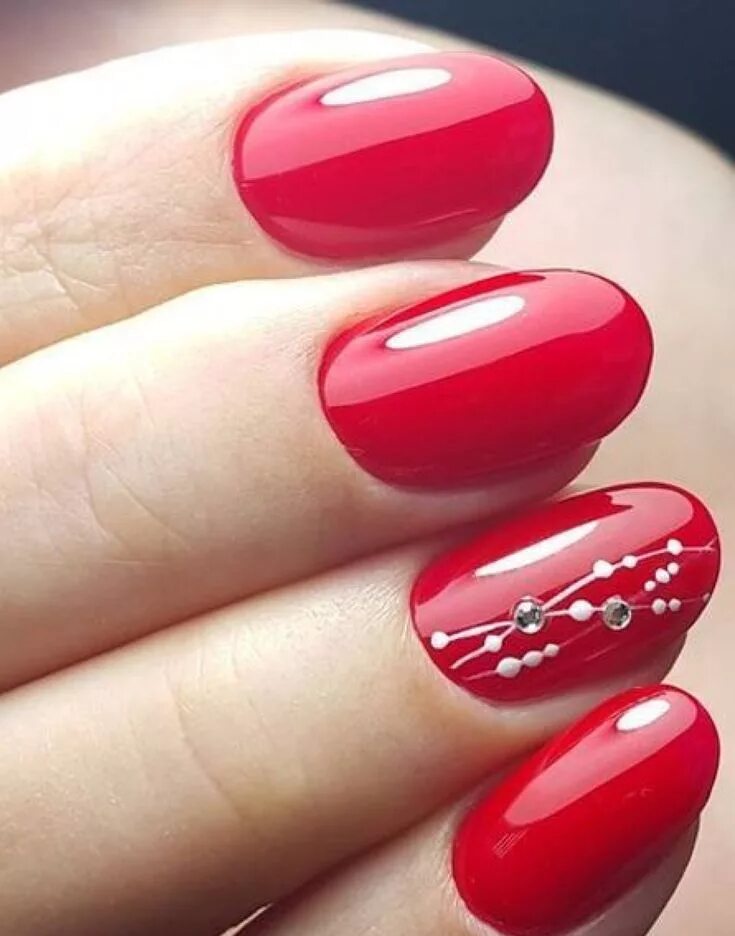 Красный маникюр со Pin on Unhas Red gel nails, Red acrylic nails, Chic nails