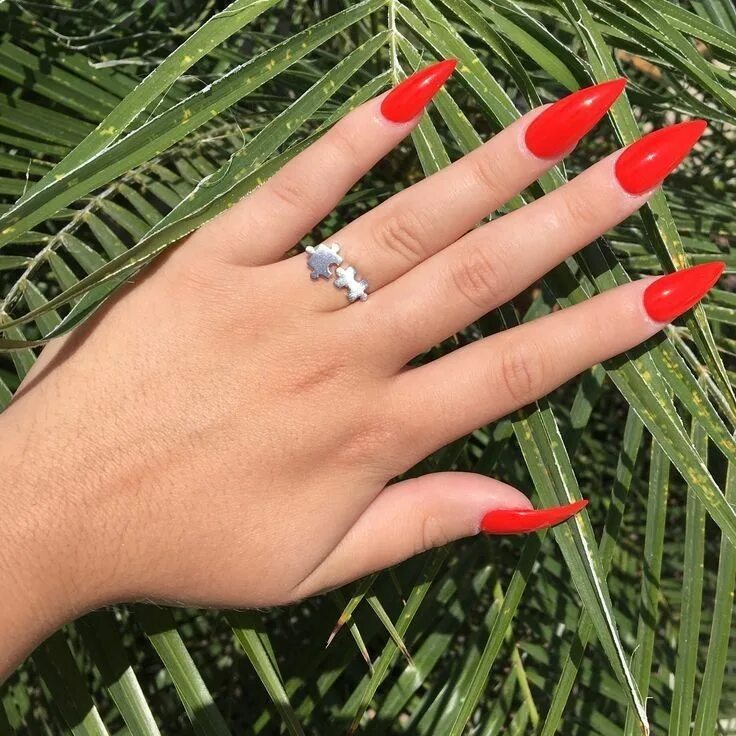 Красный маникюр стилеты Pin by Gülnara İsmayılova on Nails in 2019 Red stiletto nails, Red matte nails, 