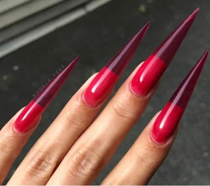 Красный маникюр стилеты Pin on Nails Jelly nails, Glitter accent nails, Long acrylic nails