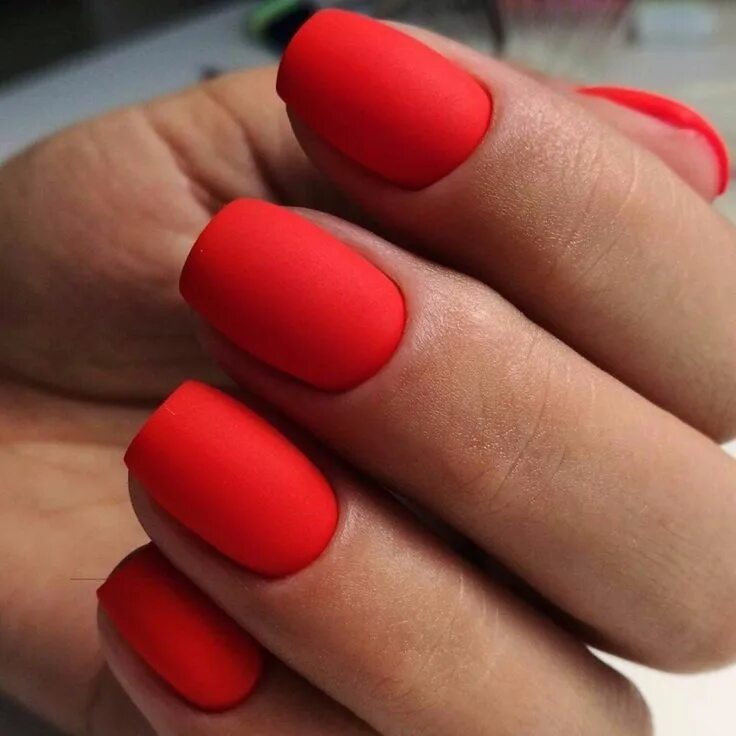 Красный матовый маникюр 2024 Pin by Mery on Nails Red acrylic nails, Red christmas nails, Pink manicure