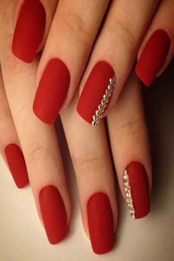 Красный матовый маникюр 2024 Extremely Inspiring Ideas Red Manicure for Short Nails Red nails, Red manicure, 