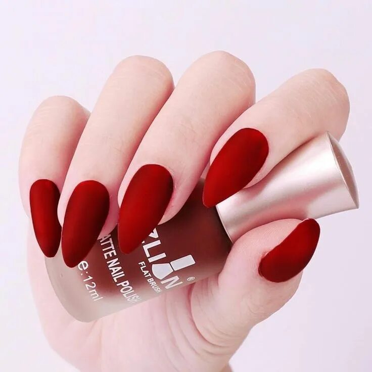 Красный матовый маникюр 12ml Dark Wine Red Matte Nail Polish Fast-dry Long-lasting Dull Nail Art Varnish