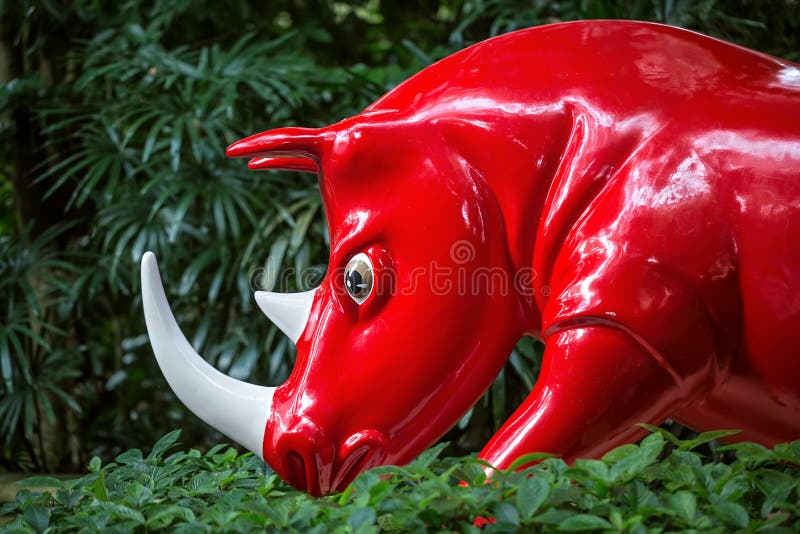Красный носорог первомайская ул 55 фото 632 Rhino Statue Stock Photos - Free & Royalty-Free Stock Photos from Dreamstime