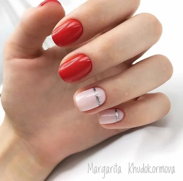 Красный нюдовый маникюр Круто смотрится ❤ Мир красоты ВКонтакте