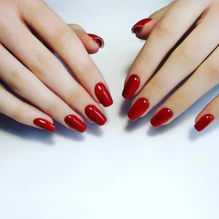 Красный офисный маникюр The most beautiful manicure fashion trends