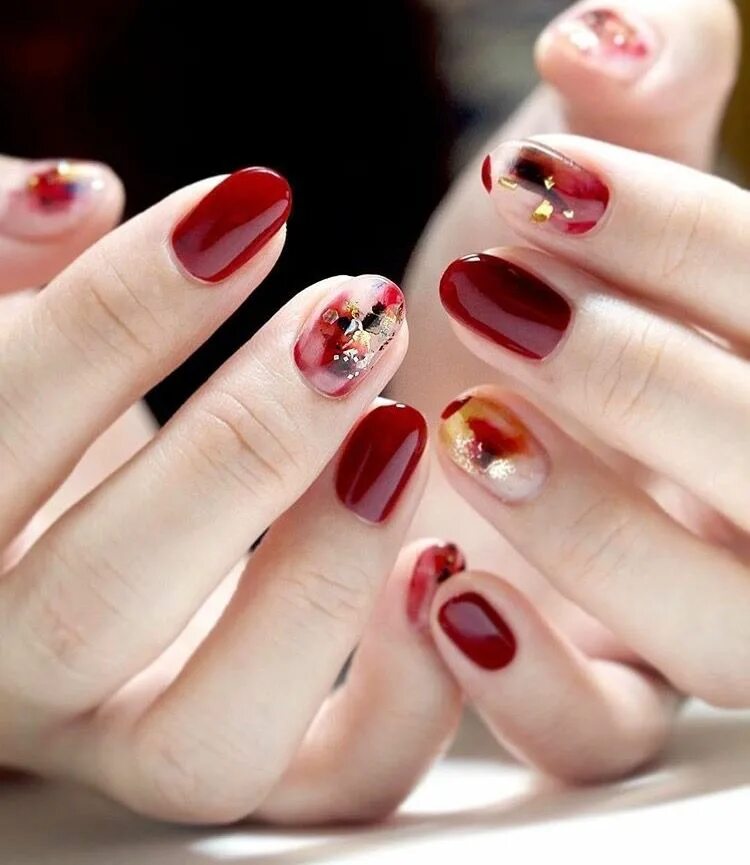 Красный осенний маникюр Pin by Josie Guevara-Torres on Nails Gorgeous nails, Diy nails, Perfect nails