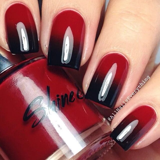 Красный отражающий маникюр 100 Breathtaking Ombre Nails - Page 84 of 100 Manicura de uñas, Manicure diseños
