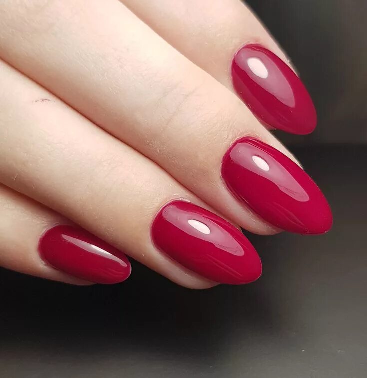 Красный овал ногти маникюр 2024 Red oval gel nails Gel nails, Nails, Elegant nails
