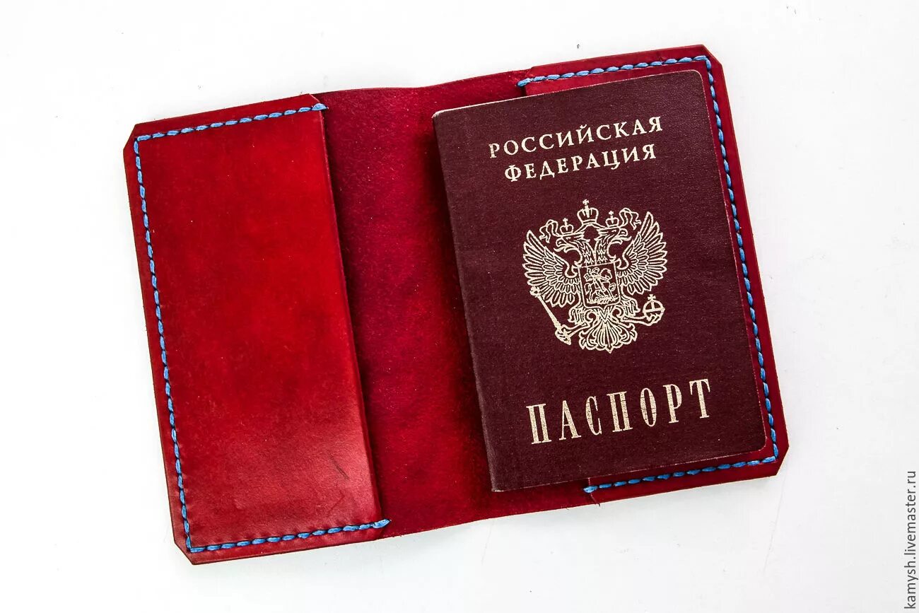 Красный паспорт фото спб Обложка для паспорта - "Красная" в интернет-магазине на Ярмарке Мастеров Визитни