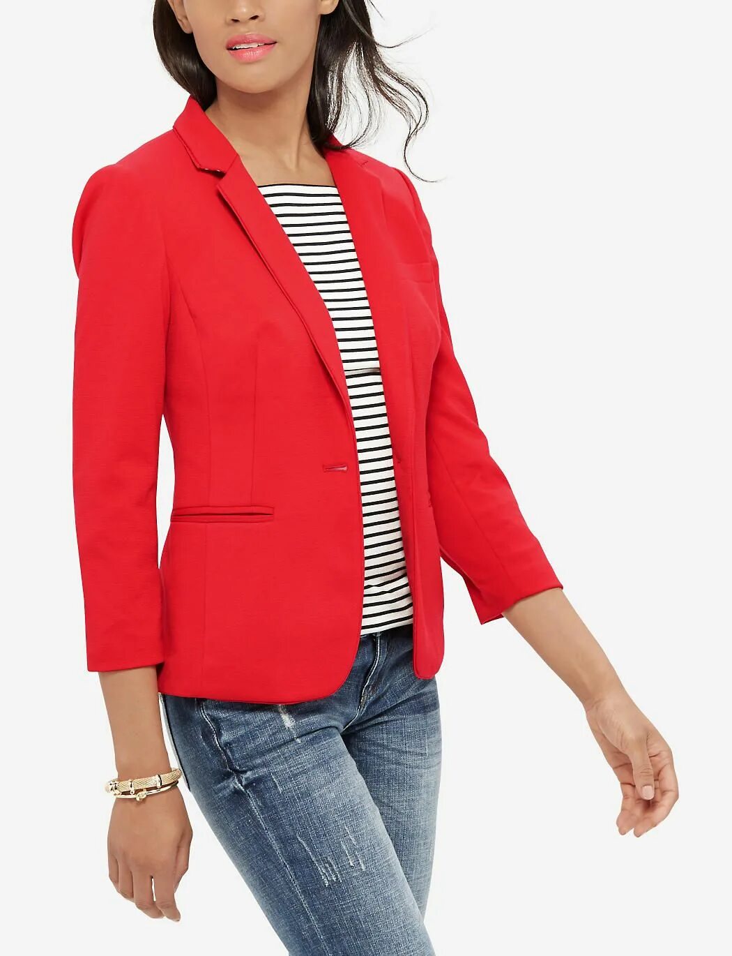 Красный пиджак фото Piped Madison Blazer Soft Piped One Button Blazer Blazer outfits casual, Red bla