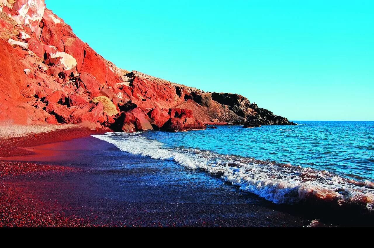 Красный пляж фото 25 Greek Beaches That Will Give You Extreme Wanderlust Foto, Fotografía, Virgili