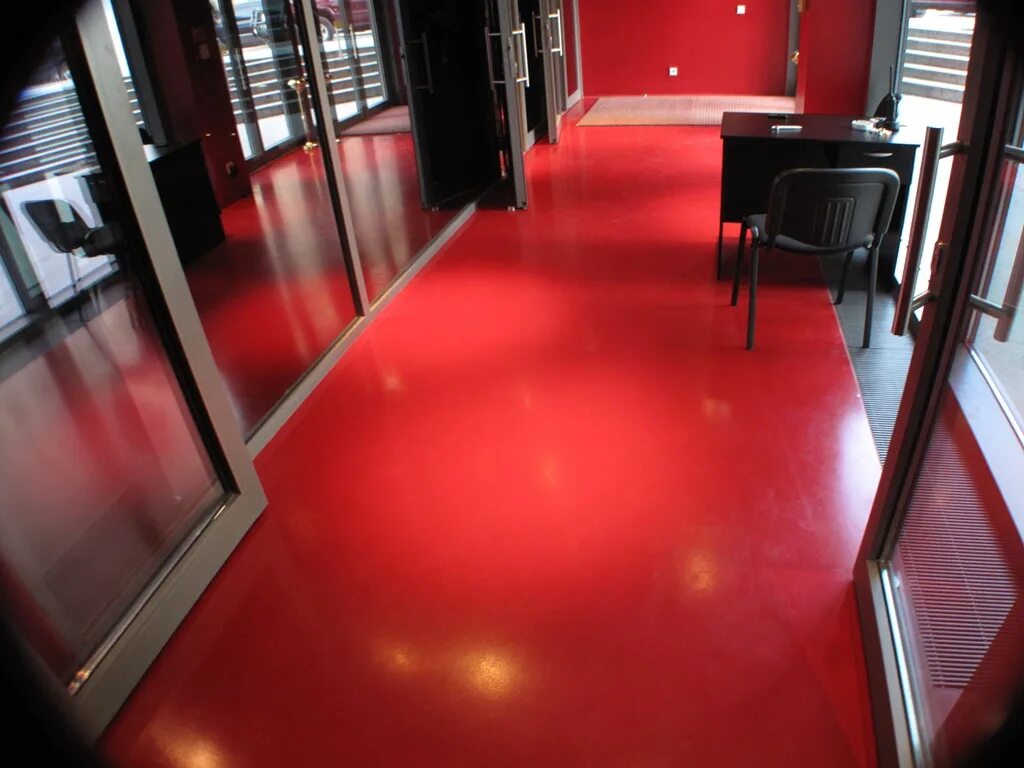 Красный пол фото Industrial Flooring