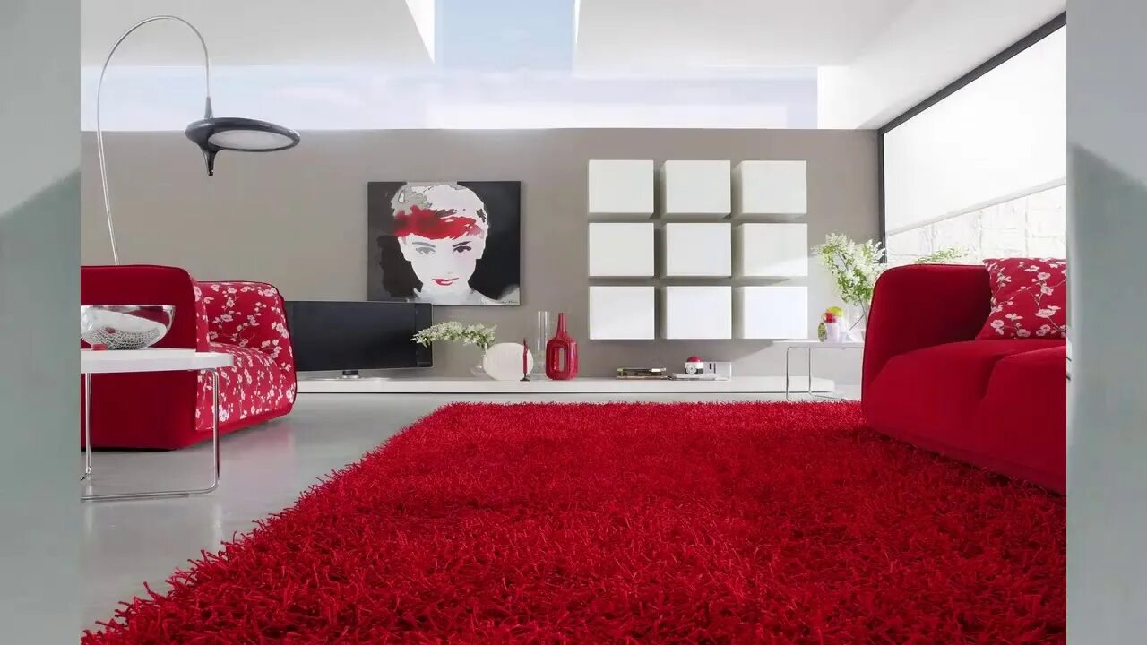 Красный пол фото Modernes Wohnzimmer Teppich Ideen Haus Ideen - YouTube