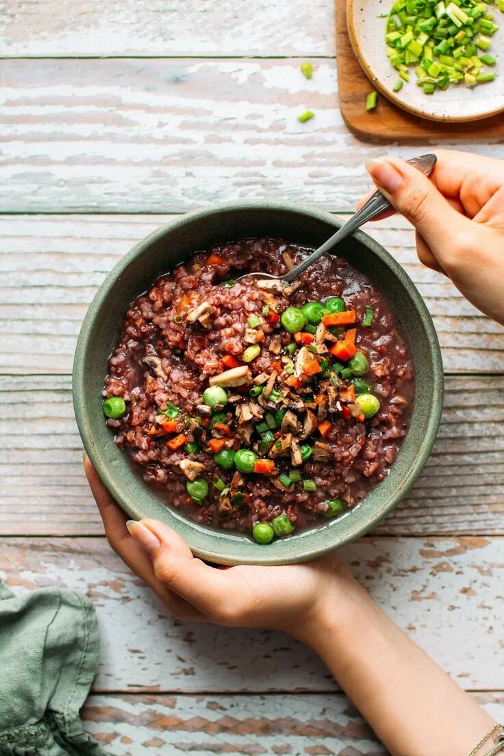 Красный рис рецепты фото Cozy Red Rice Vegetable Soup - Full of Plants Recipe Vegetable soup, Red rice, S
