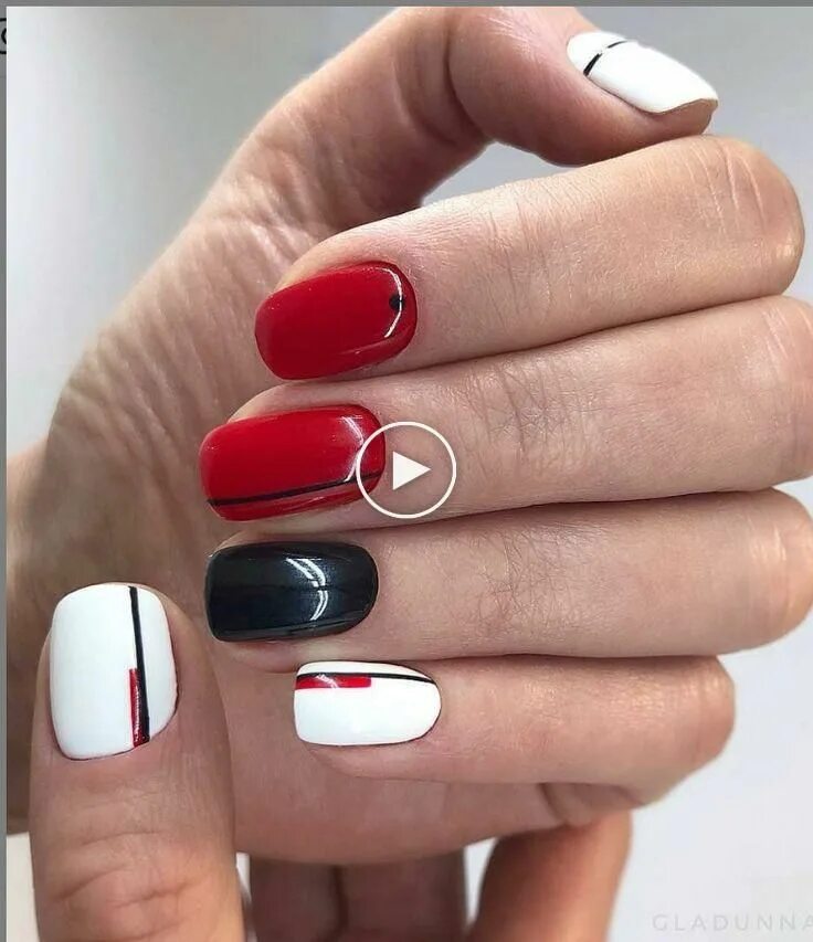 Красный с белым маникюр квадрат 110 Best Natural Short Nails Design Ideas For Fall - Page 64 of 110 Short nail d