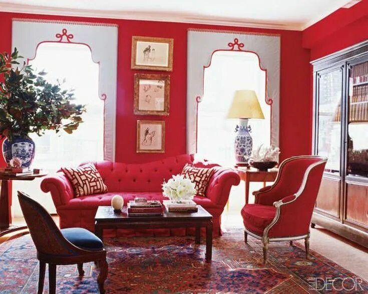 Красный с чем сочетается в интерьере Nice 41 Amazing Red Apartment Living Room for Valentine. More at https://homisho