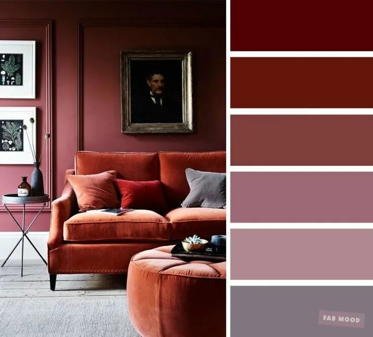 Красный с чем сочетается в интерьере Red Color Scheme For Living Room Living room colors, Living room wall color, Goo