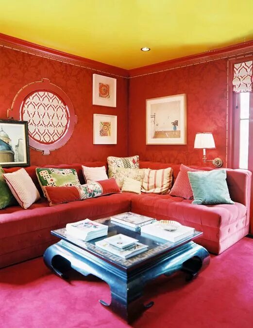 Красный с чем сочетается в интерьере decor blog Montréal Archives - Page 2 of 54 - Damask & Dentelle blog Red living 