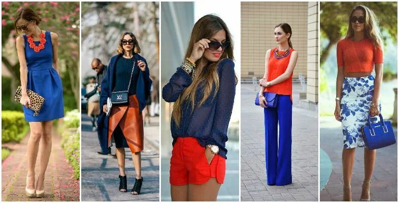 Красный с голубым сочетание в одежде фото 10 Perfect Clothing Colour Combinations for Women Color combinations for clothes