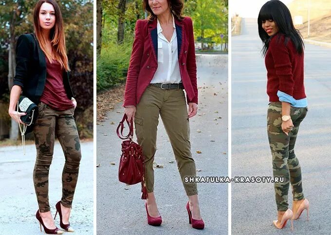 Красный с хаки сочетание в одежде Pantalones (jeans) KHAKI - con qué ponerse, 170 fotos Caja de belleza Хаки, Брюк
