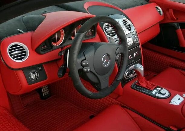 Красный салон тюнинг SLR McLaren Resimleri - Walpapers Bu galeride slr modelinden resimler göreceksin