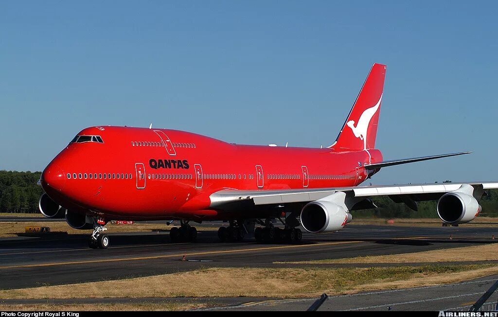Красный самолет фото Boeing 747-438/ER - Qantas Aviation Photo #0388772 Airliners.net