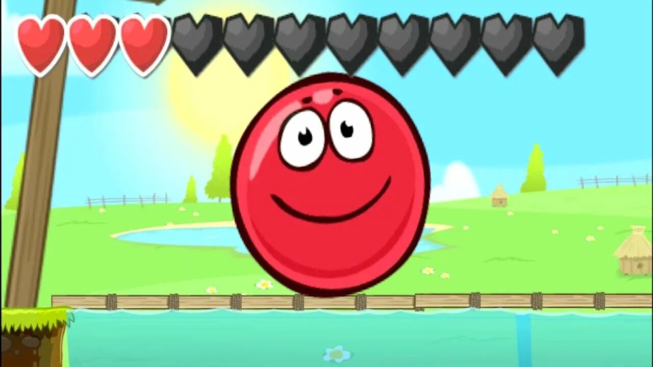 Красный шарик фото Big Red Ball 4 VS 9999 squares.Сражение большого красного шарика против 9999 ква
