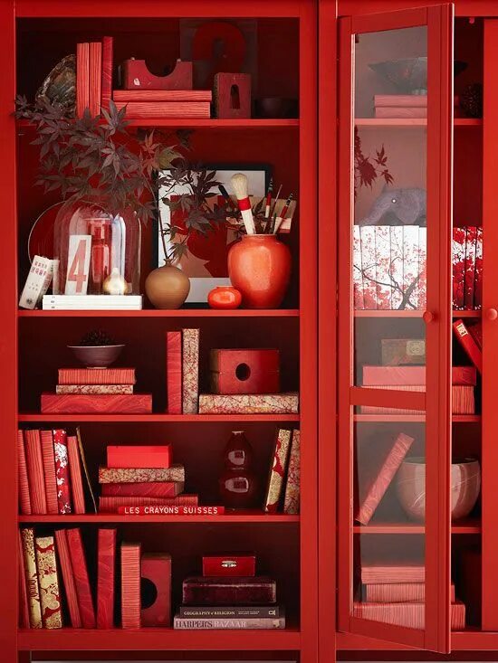 Красный шкаф в интерьере гостиной фото 38 Easy Autumn Decorating Ideas to Effortlessly Update Your Home Monochromatic i