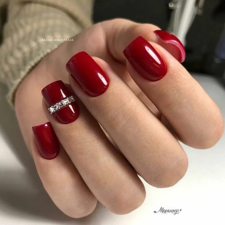 Красный сочный маникюр Decoración en uñas rojas para presumir un manicure impactante Unghie gel, Unghie