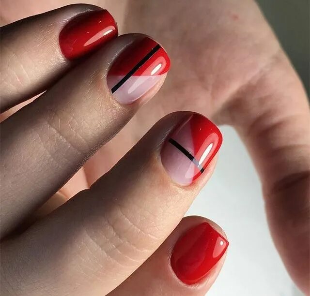 Красный стильный маникюр на короткие ногти Pin on Charm is deceptive and BEAUTY is fleeting... Boho nails, Short acrylic na
