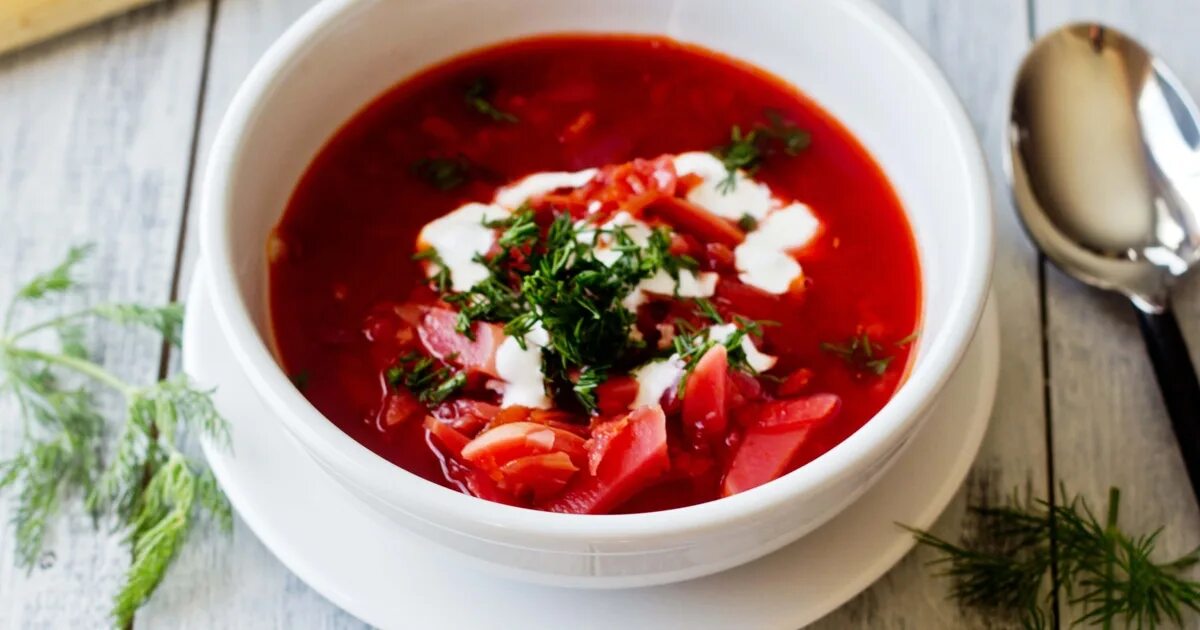Красный суп фото Борщ с помидорами рецепт - Украинская кухня: Основные блюда. "Еда"