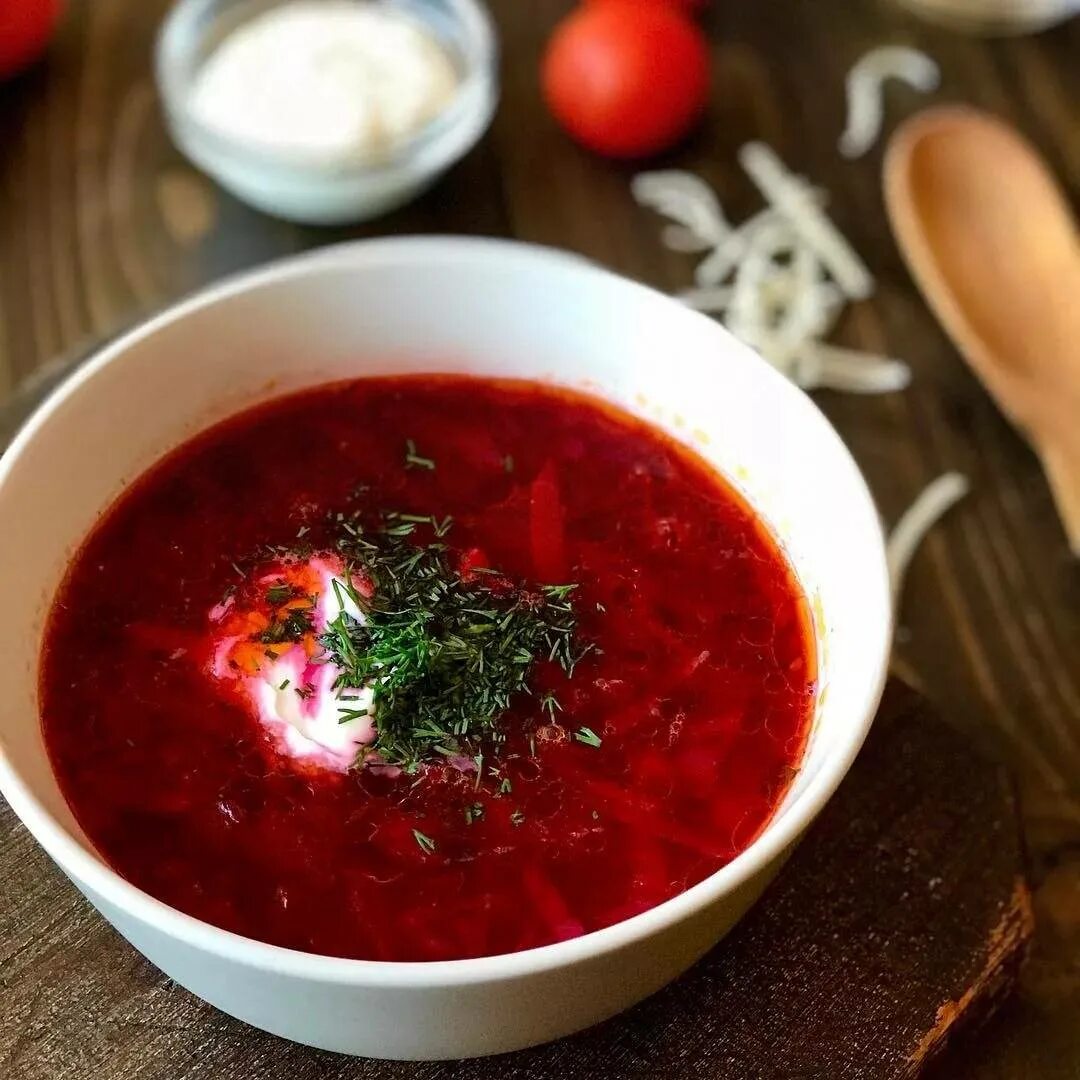 Красный суп фото Как приготовить борщ с мясом