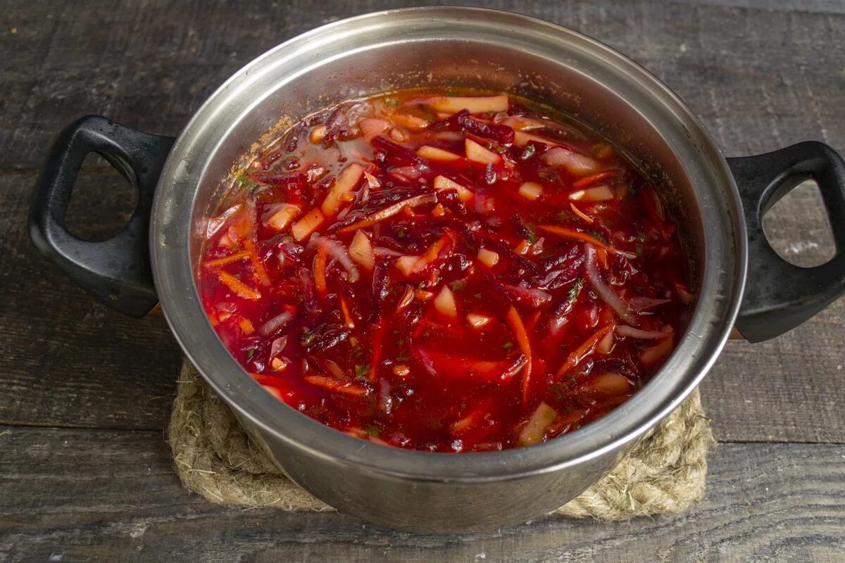 Красный суп фото рецепт Борщ с говядиной - вкусный и полезный. Пошаговый рецепт с фото - Ботаничка