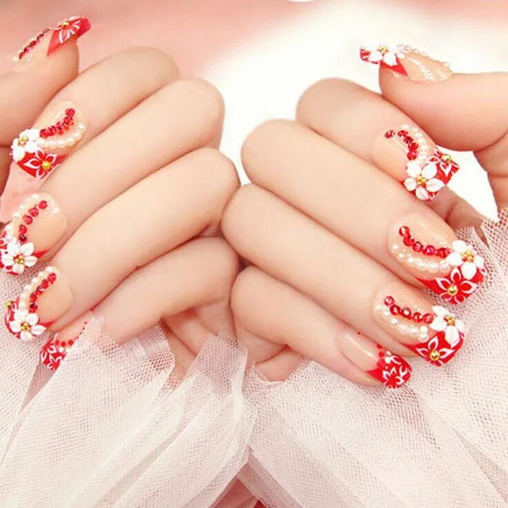 Красный свадебный маникюр Pin on Nails & Tools
