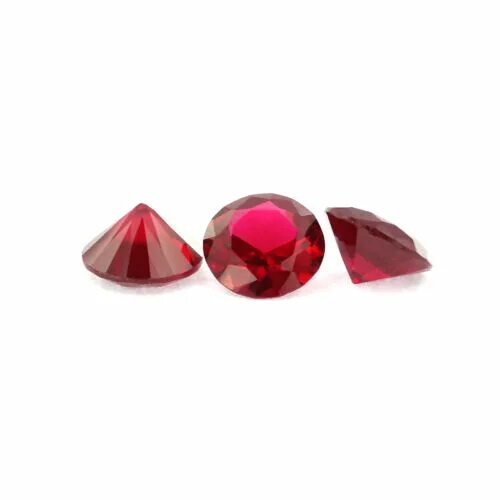 Красный циркон фото Loose Round Cut Garnet CZ Stone Single Red Cubic Zirconia Jan Birthstone Shape e