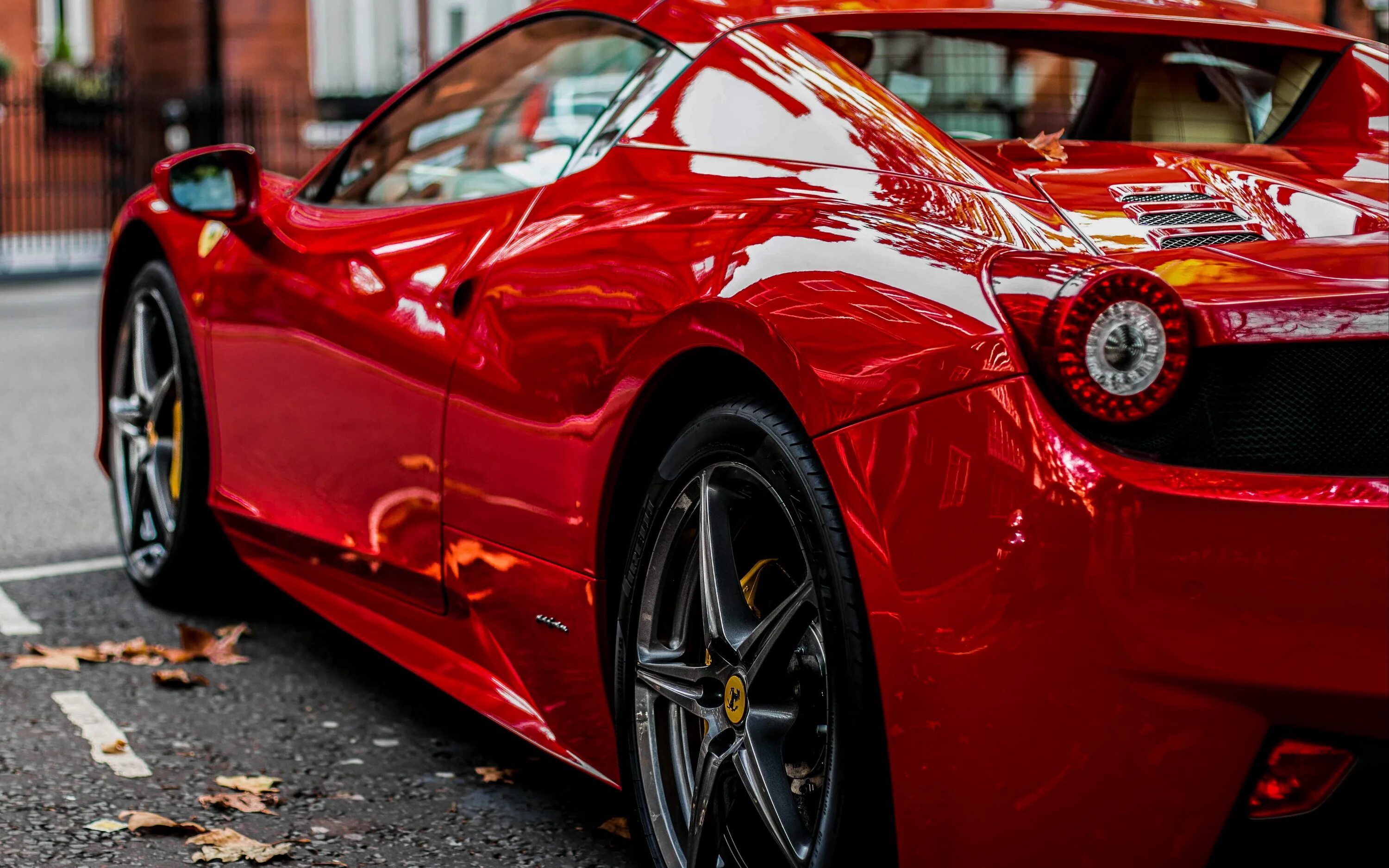 Красный цвет автомобиля фото Download wallpaper 3840x2400 sports car, red, rear view 4k ultra hd 16:10 hd bac