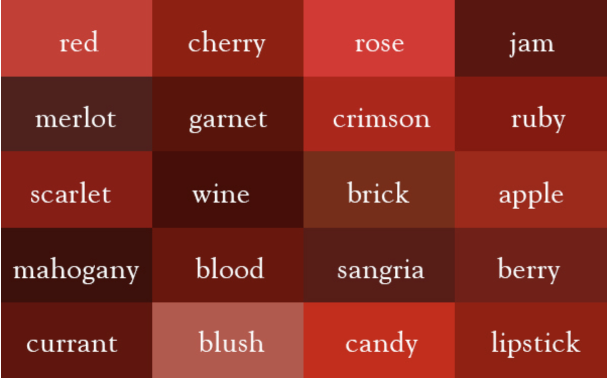 Красный цвет фото оттенки Zainab Red colour palette, Shades of red color, Different shades of red