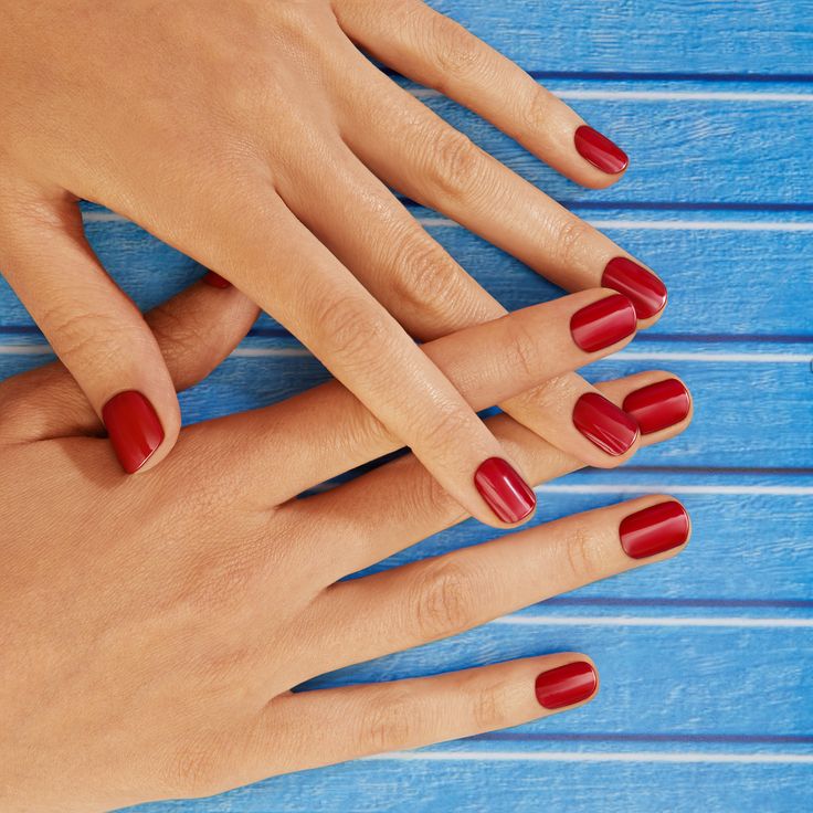 Красный цвет маникюра о чем говорит Short Red Manicure Press On Nails Red Nails