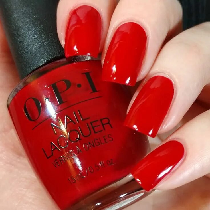 Красный цвет маникюра о чем говорит OPI - TELL ME ABOUT IT STUD I needed another red creme like I needed a hole in t