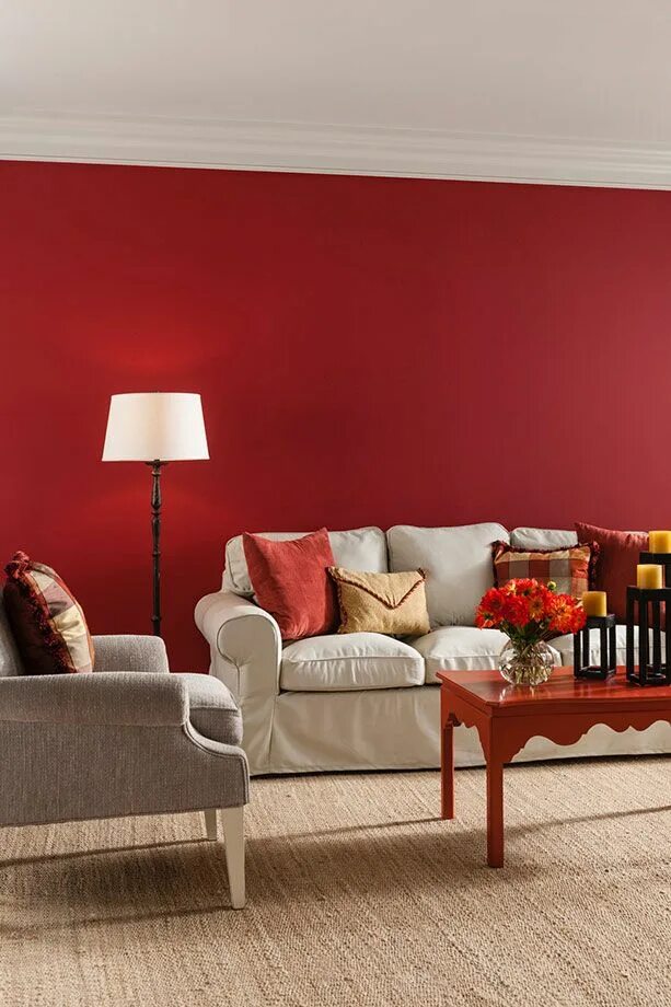 Красный цвет стен в интерьере Tendances couleurs 2015: La palette ROUGE des peintures CIL Décormag Decoración 