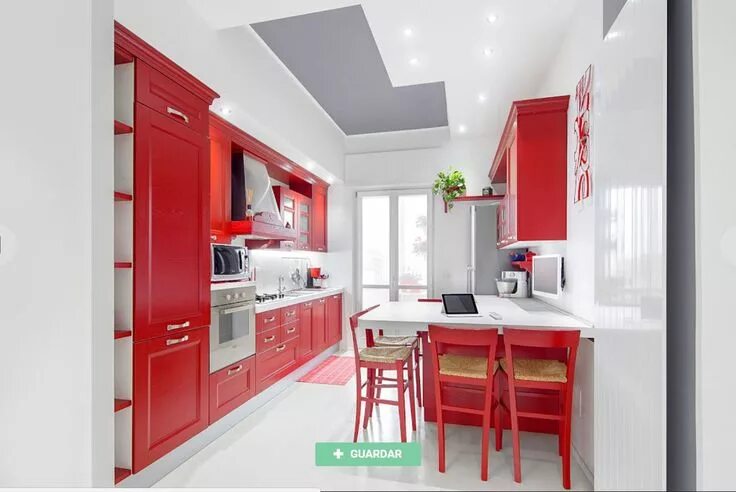 Красный цвет в интерьере кухни Pin by Camila Marques on Cozinha Eclectic kitchen design, Eclectic kitchen, Inte