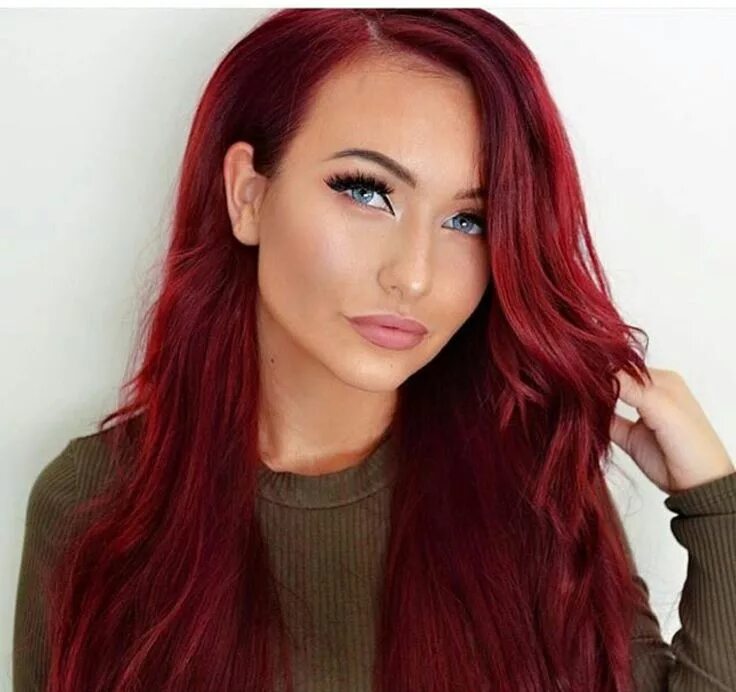 Красный цвет волос фото Stunning Long Red Hair Wig