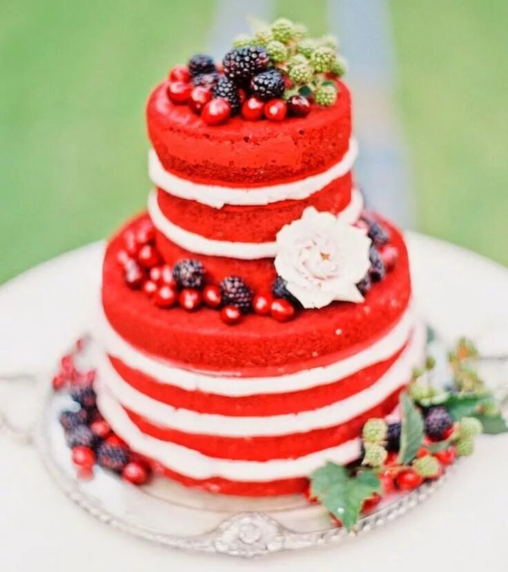 Красный торт декор Inspirações de casamento vermelho e branco - Solteiras Noivas Casadas Bolo de ca